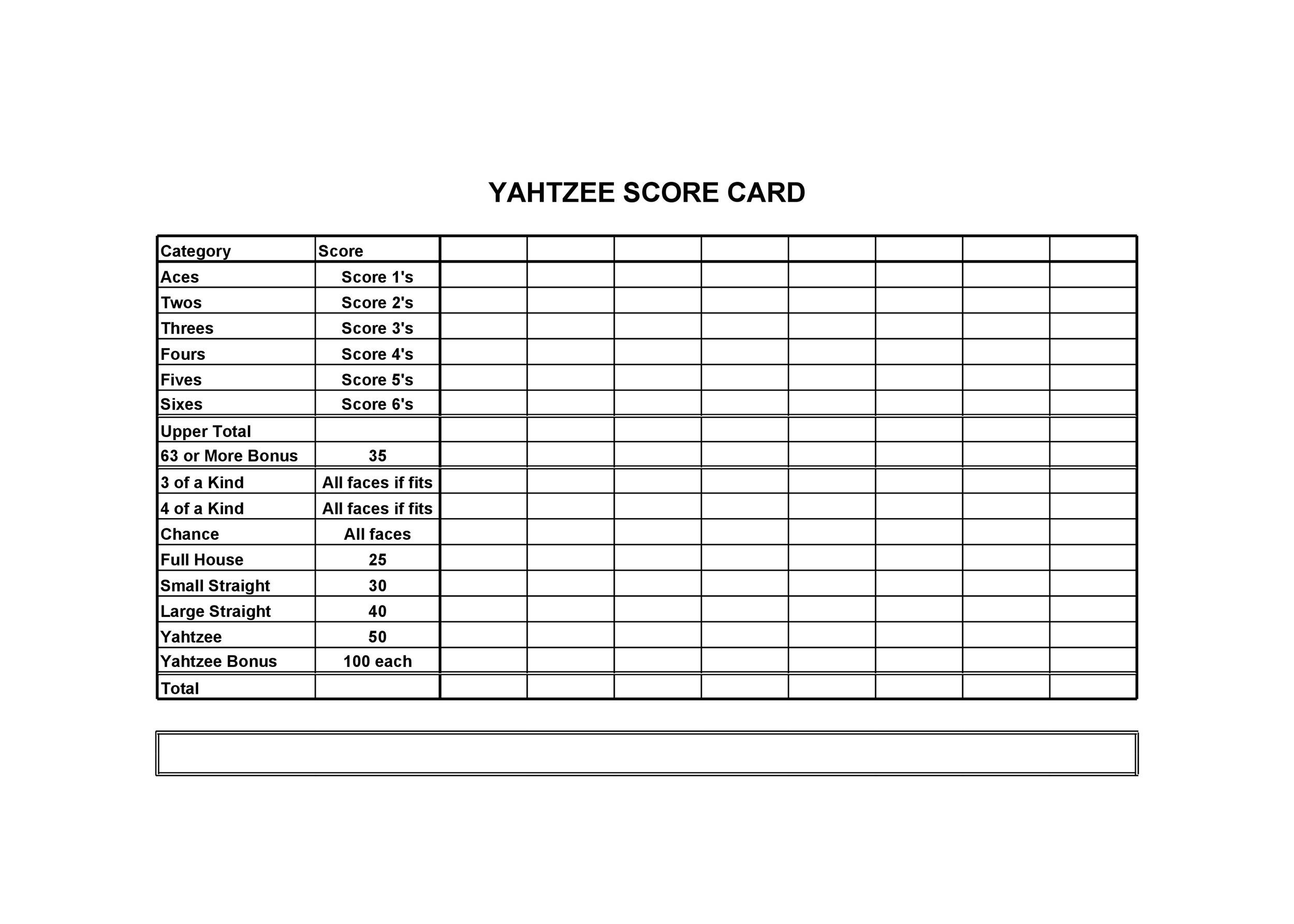 Printable Yahtzee Score Sheets for Convenience